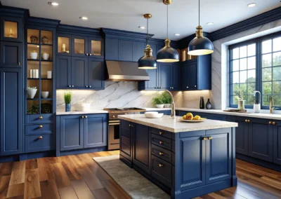 Butterfly Kitchens_Kitchen Cabinet Replacement_Chicago_Florida_Kitchen Cabinets and Renovations_Blue Kitchen